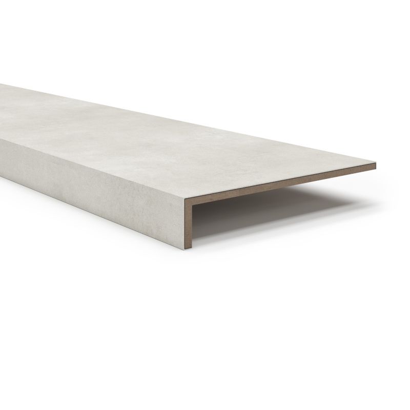 Overzettreden met neus (2 stuks) - PVC toplaag - Moon grey - 100 x 30 cm