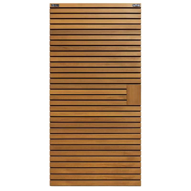 Tuindeur hardhout geschaafd Stripes zwart - 100 x 180 cm