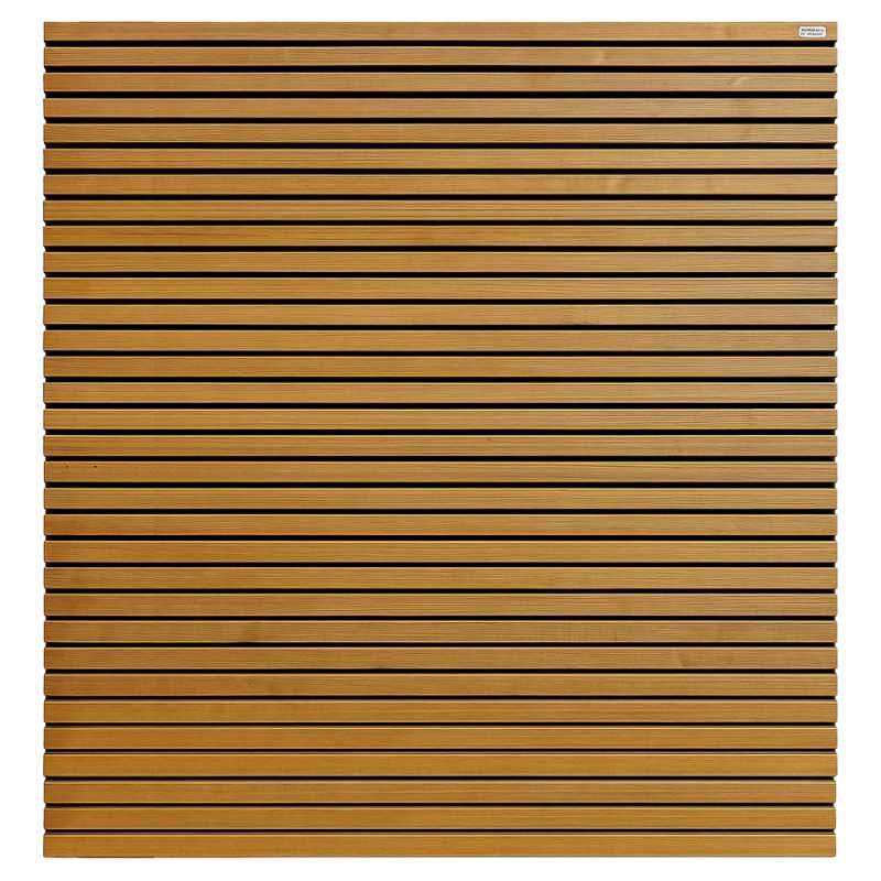 Schutting hardhout geschaafd Stripes zwart (180 x 180 cm) schermdikte 4,5 cm