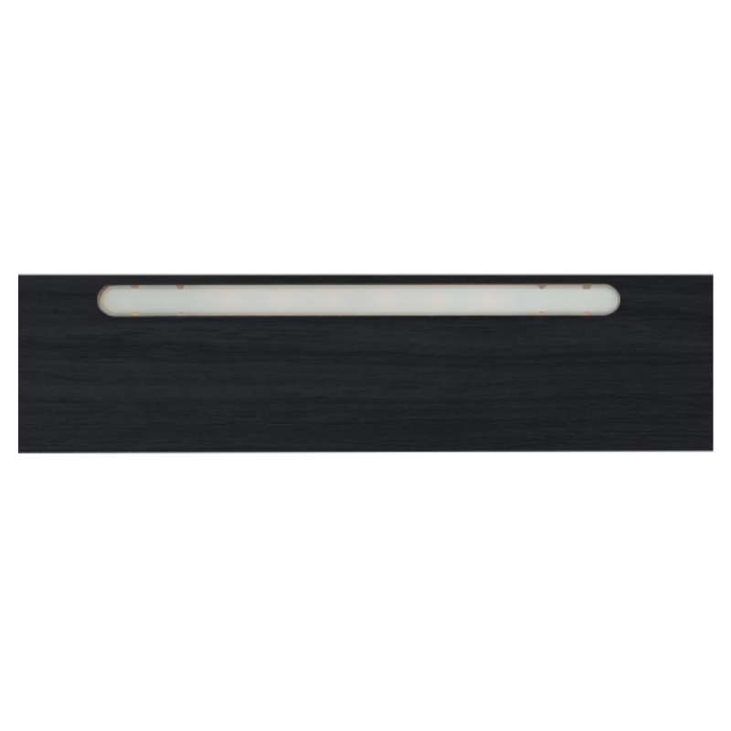 Afwerklijst onderkant - Ledstrip warm wit - Vasteras Zwart Houtnerf - 140 x 5,5 cm