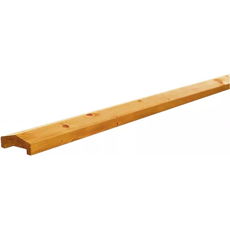 Afdeklat grenen 3,5 x 8,5 x 180 cm sponning (6,2 cm) groen geïmpregneerd geschaafd