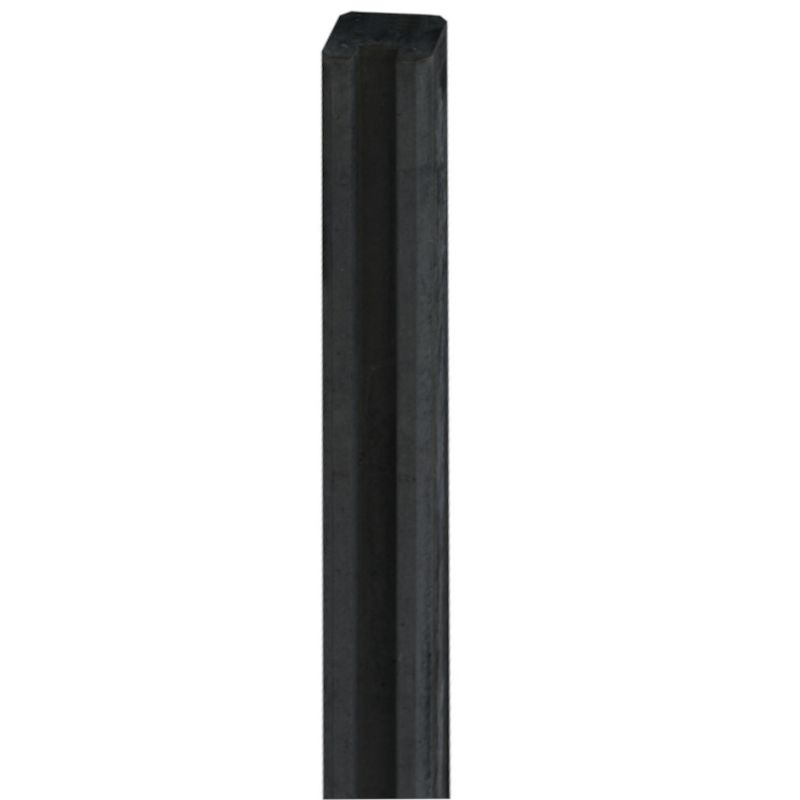Paal beton met sleuf - hoekpaal 11,5 x 11,5 cm antraciet (277 cm)
