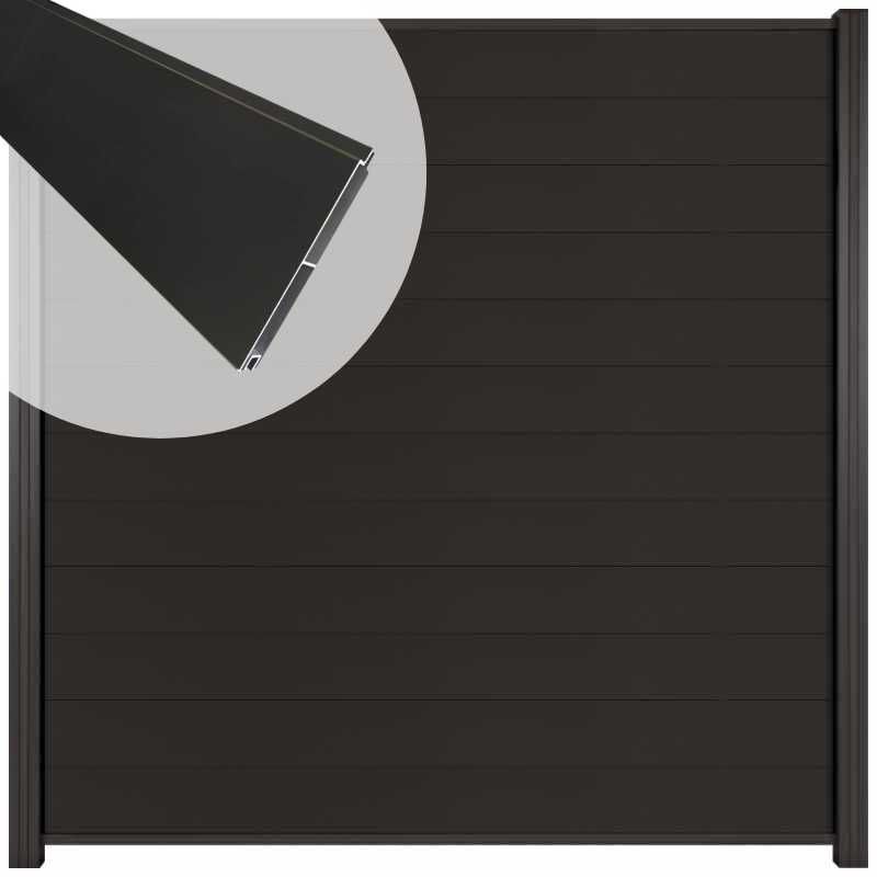 Schutting Aluminium Mix & Match antraciet/aluminium (180 x 180 cm)