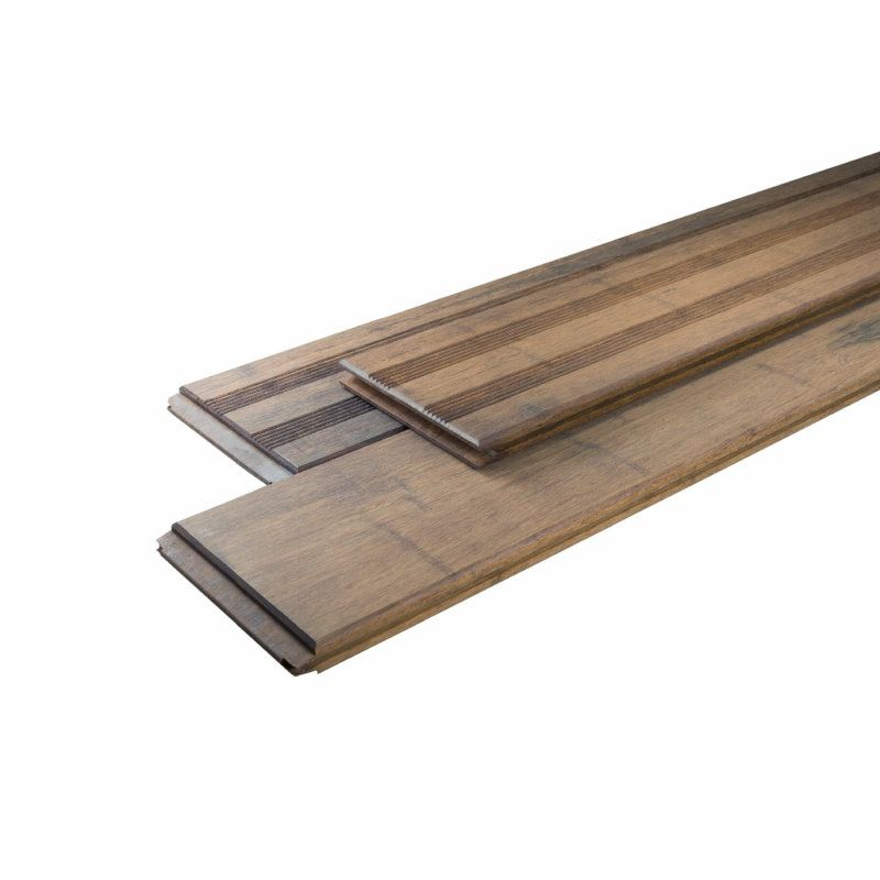 Vlonderplank bamboe Primaverde geolied white oak 2,0 x 14 cm Frans profiel/vlak