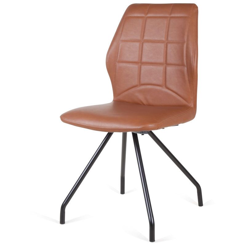 Eetkamerstoel - Apollo - leer Vintage cognac