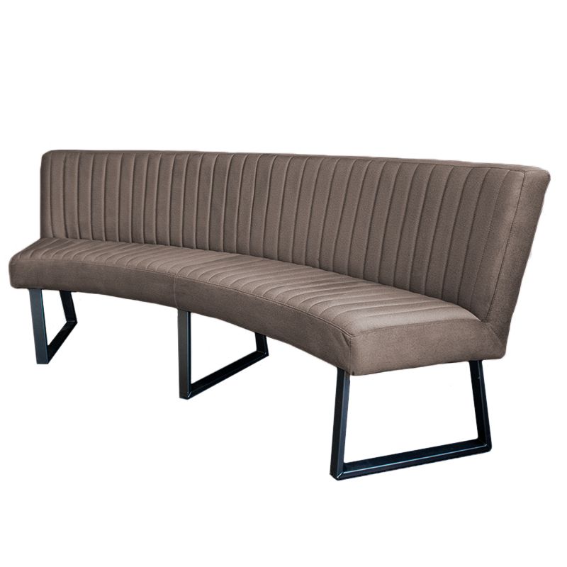 Eetkamerbank - Hengelo - stof Element grijsbruin 05 - geschikt voor ovale tafel 200 cm