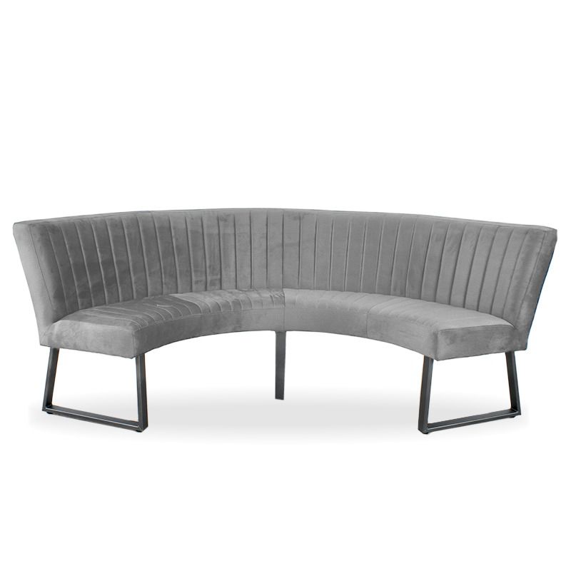 Eetkamerbank - Hengelo - stof Element lichtgrijs 04 - geschikt voor tafel 130 cm