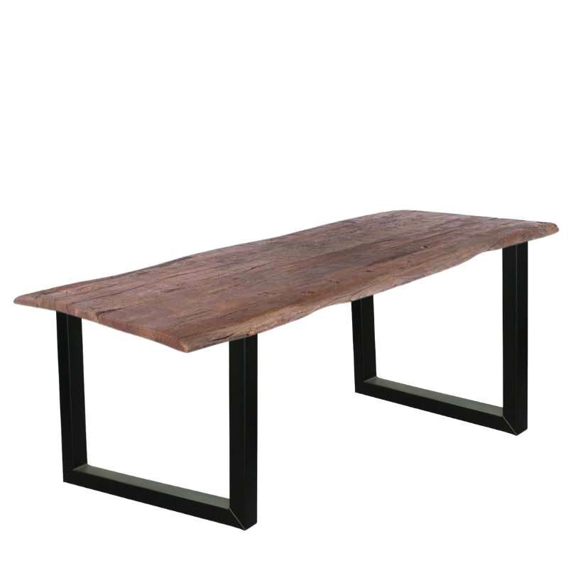 Boomstamtafel massief Acacia Oud Hout - 200 x 100 cm - Bladdikte 5 cm - Diverse poten