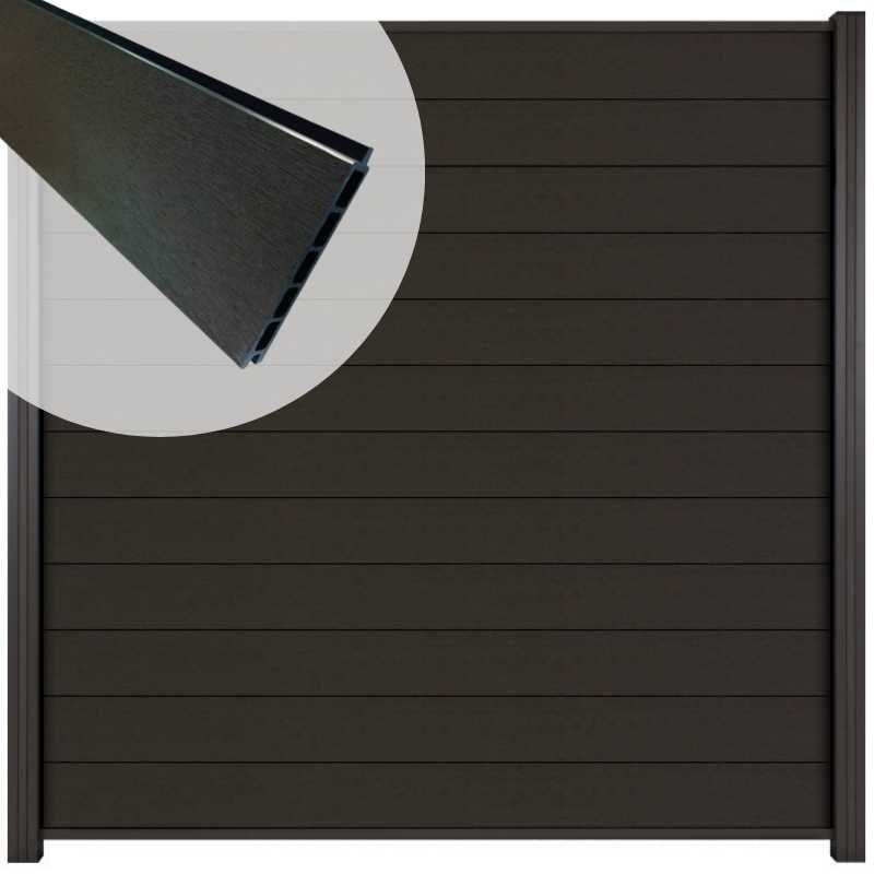 Schutting composiet Mix & Match antraciet (180 x 180 cm)