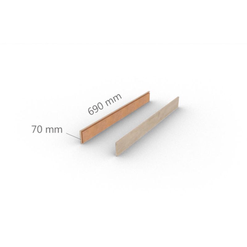 Afdekkappen voor open trap - PVC WPC - Lumber - Box D 69 x 7 cm