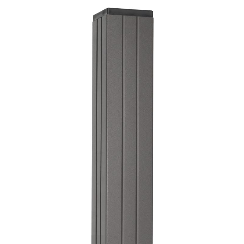 Tuinpaal zelfbouw Modular/Mix & Match antraciet aluminium 6,8 x 6,8 cm tbv schutting 180 cm