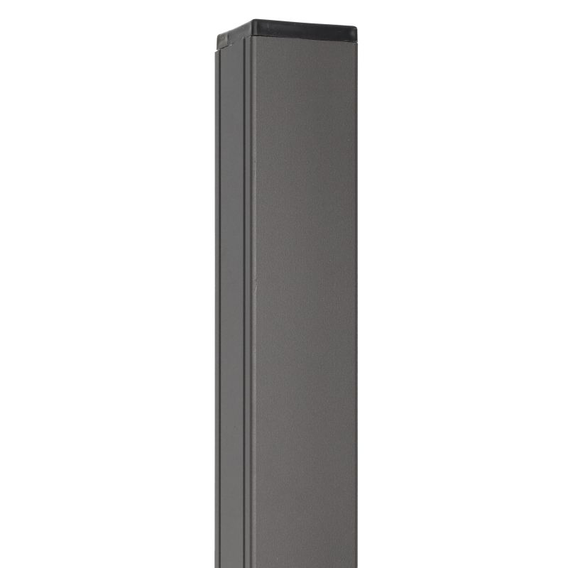 Tuinpaal antraciet aluminium met cypresse kern 6,8 x 6,8 cm