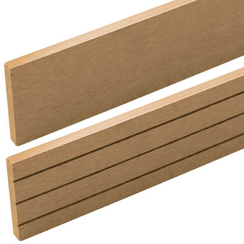 Randafwerking composiet teak bruin 5,9 cm hoog (3 mtr)