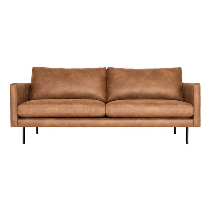3,5 zitsbank - Daisy - met doorgestikte armleuning - leer Colorado cognac 03
