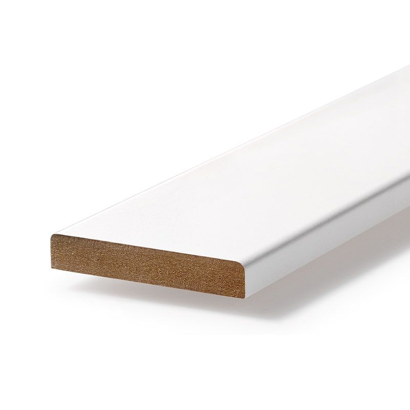 Deurlijst BR6 gegrond wit 248,6 x 7 x 1,2 cm (5 lengtes)