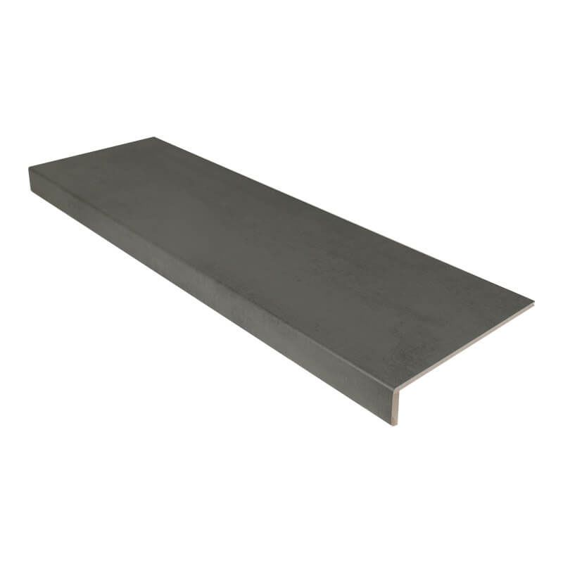 Overzettrede met neus - Laminaat - Betonlook Dark Grey Stone - 130 x 38 cm