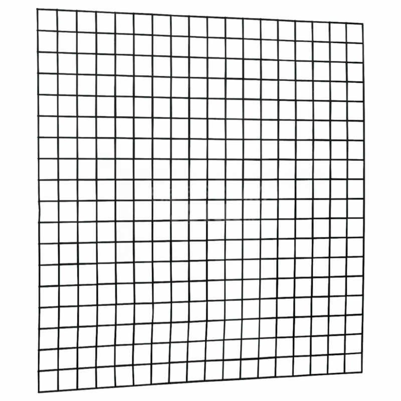 Draadmat verzinkt zonder kader (180 x 180 cm) - Zwart geplastificeerd