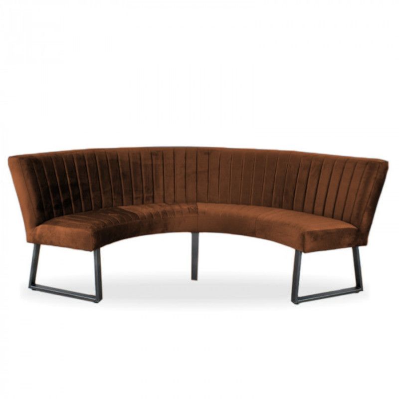 Eetkamerbank - Hengelo - stof Element bruin 07 - geschikt voor tafel 130 cm