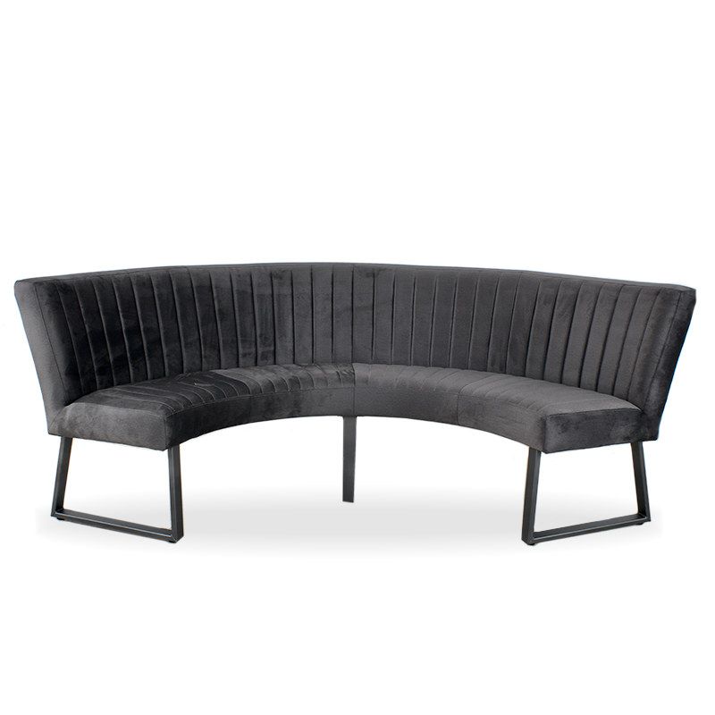 Eetkamerbank - Hengelo - stof Element antraciet 01 - geschikt voor tafel 130 cm