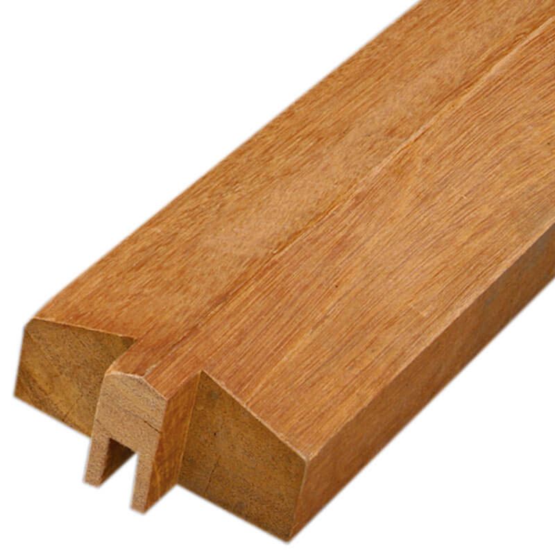 Afdeklat hardhout bankirai 3,2 x 6,8 cm dubbelzijdig rabat (180 cm) geschaafd