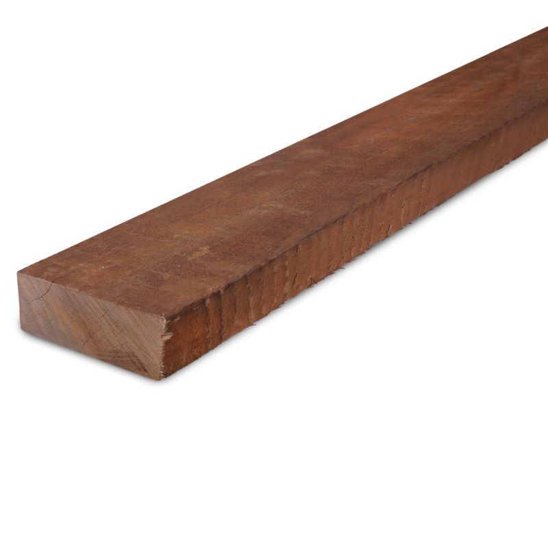 Balk hardhout Angelim 50 x 150 mm (3,00 mtr) gezaagd