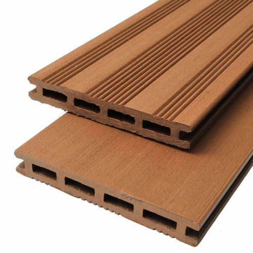 Vlonderplank composiet 2,1 x 14,5 cm bruin (3,6 mtr) vlak en fijne ribbel (set van 2 planken)