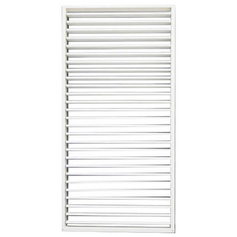 Schutting shutter hardhout keruing met verstelbare lamellen wit (90 x 180 cm) schermdikte 6,8 cm