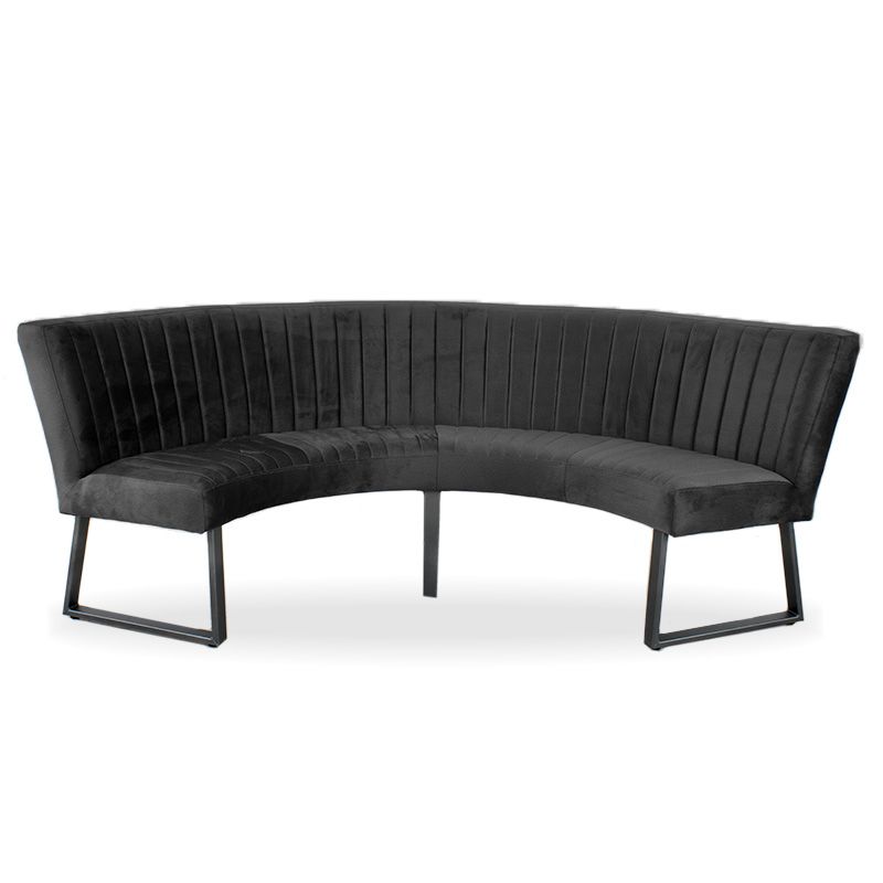 Eetkamerbank - Hengelo - stof Element donkergrijs 22 - geschikt voor tafel 130 cm