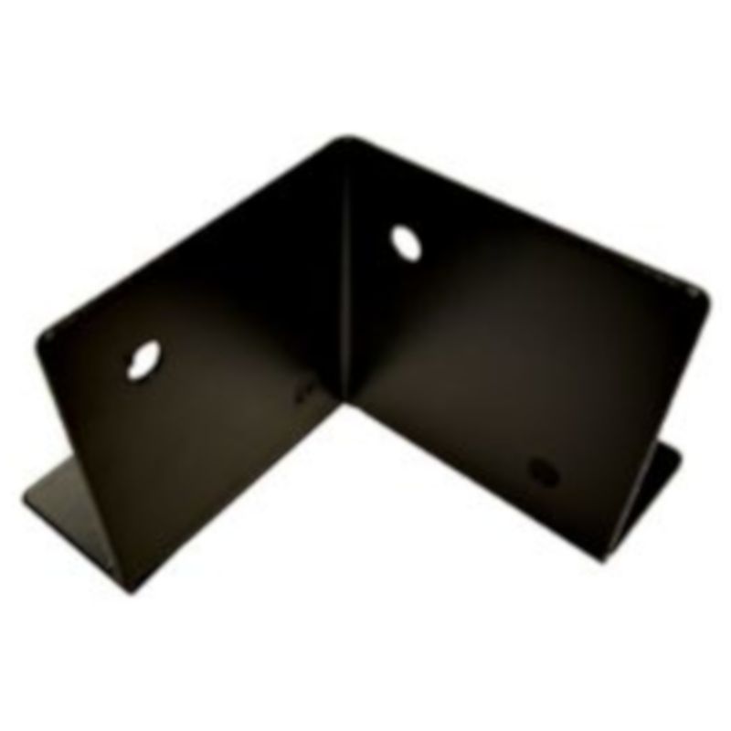 Houtverbinding voetstuk - verzinkt en zwart gepoedercoat - 85 x 85 mm