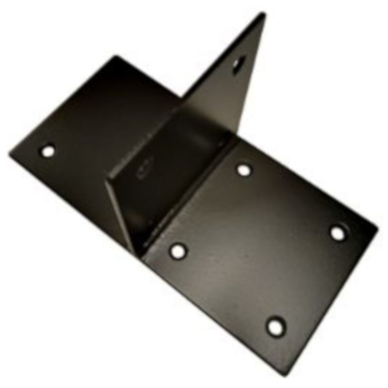 Houtverbinding T-stuk - verzinkt en zwart gepoedercoat incl. bevestigingsmateriaal - 115 x 115 mm