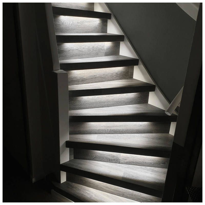 Trapverlichting LED-strip compleet 50 cm - Set tbv 15 treden - Helder wit