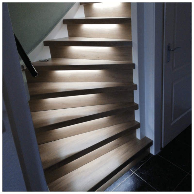 Trapverlichting LED-profiel compleet 50 cm - Set tbv 15 treden - Helder wit