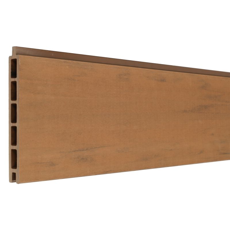Mix & Match zelfbouw - lamel composiet - bruin gevlamd - 180 x 14 cm (2 stuks)