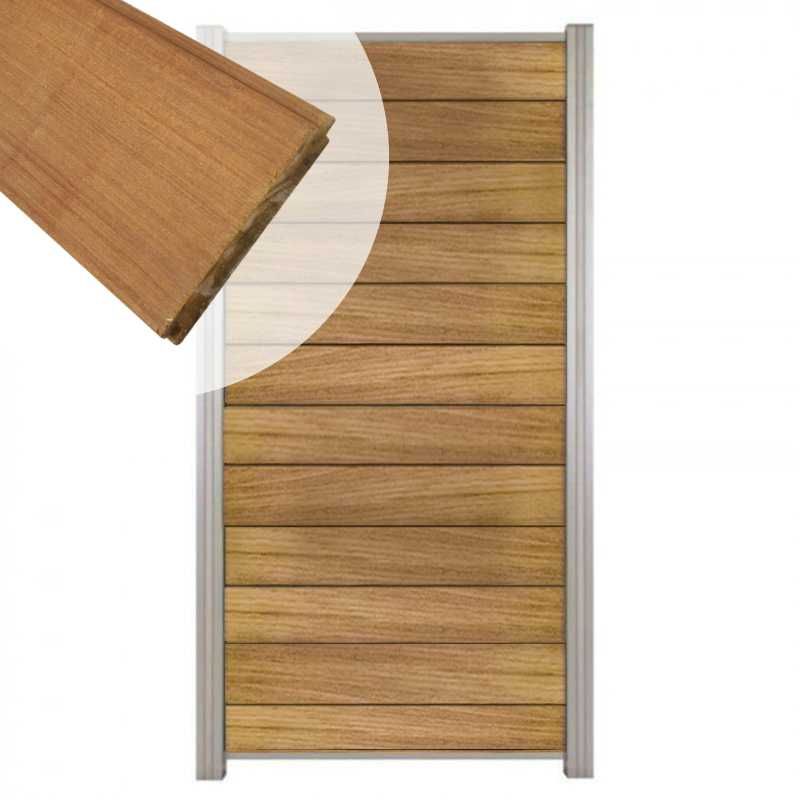 Zelfbouw schutting hardhout Mix & Match Ipé - blank alu accessoires (90 x 180 cm)