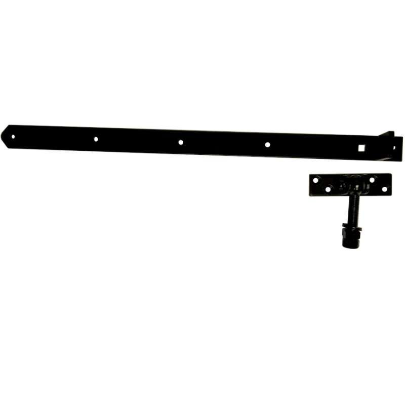 Verstelbare poortbeslag - Verzinkt zwart gepoedercoat - 67 cm