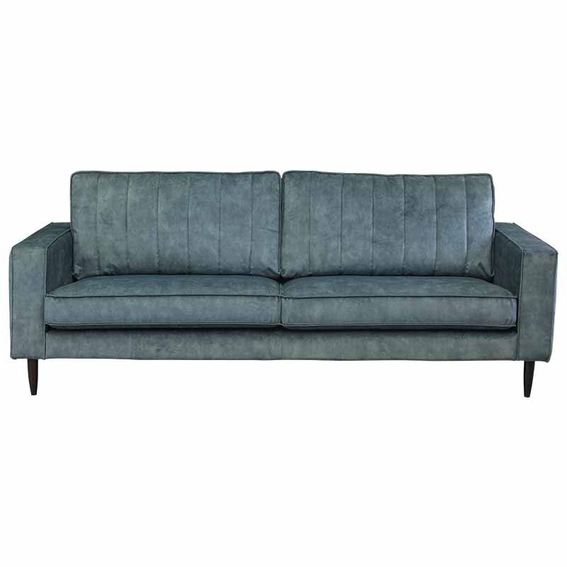 3 zitsbank - Linje - velours Adore blauw 158