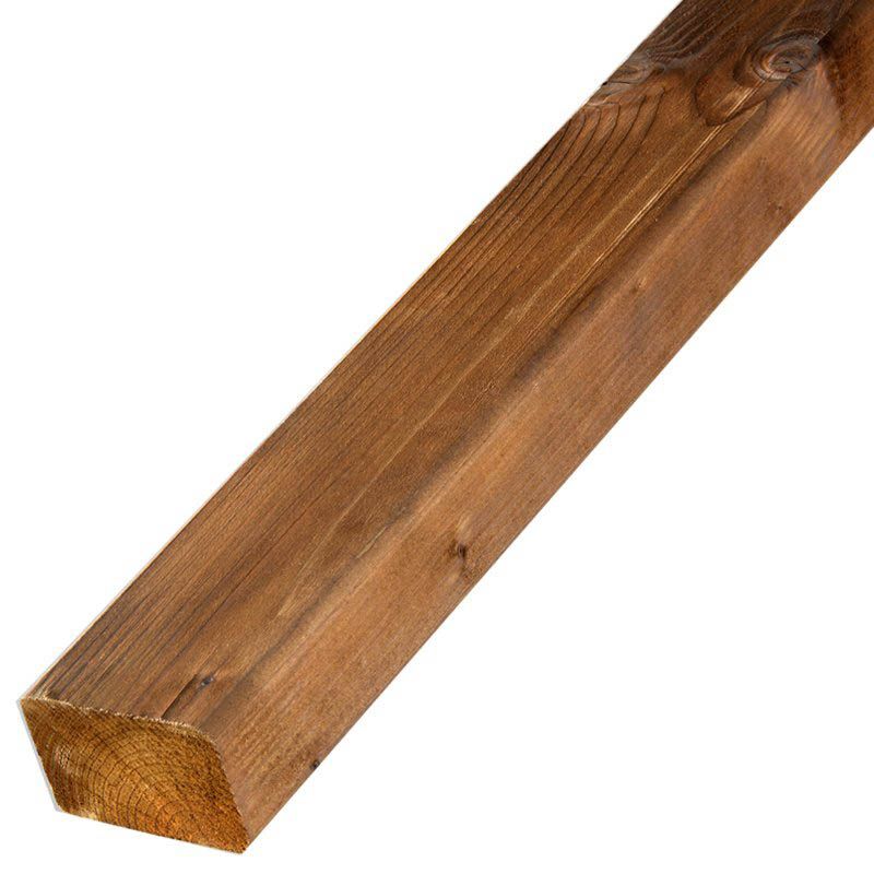 Balk Geïmpregneerd Vuren bruin 45 x 68 mm (2,40 mtr)