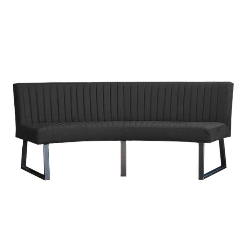 Eetkamerbank - Hengelo - stof Element donkergrijs 22 - geschikt voor ovale tafel 200 cm