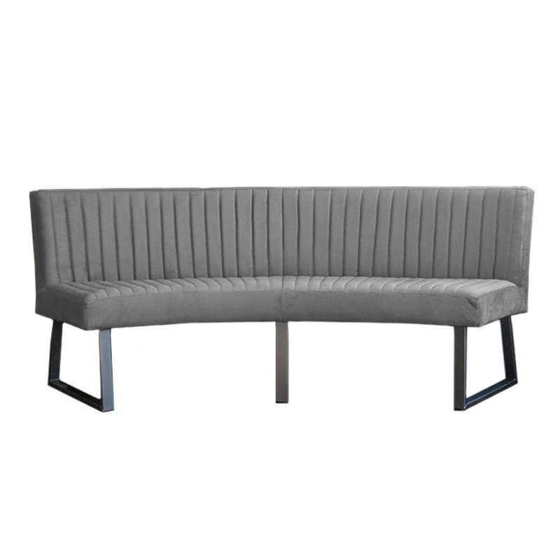Eetkamerbank - Hengelo - stof Element cementgrijs 23 - geschikt voor ovale tafel 200 cm