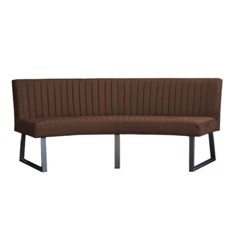 Eetkamerbank - Hengelo - stof Element donkerbruin 25 - geschikt voor ovale tafel 200 cm