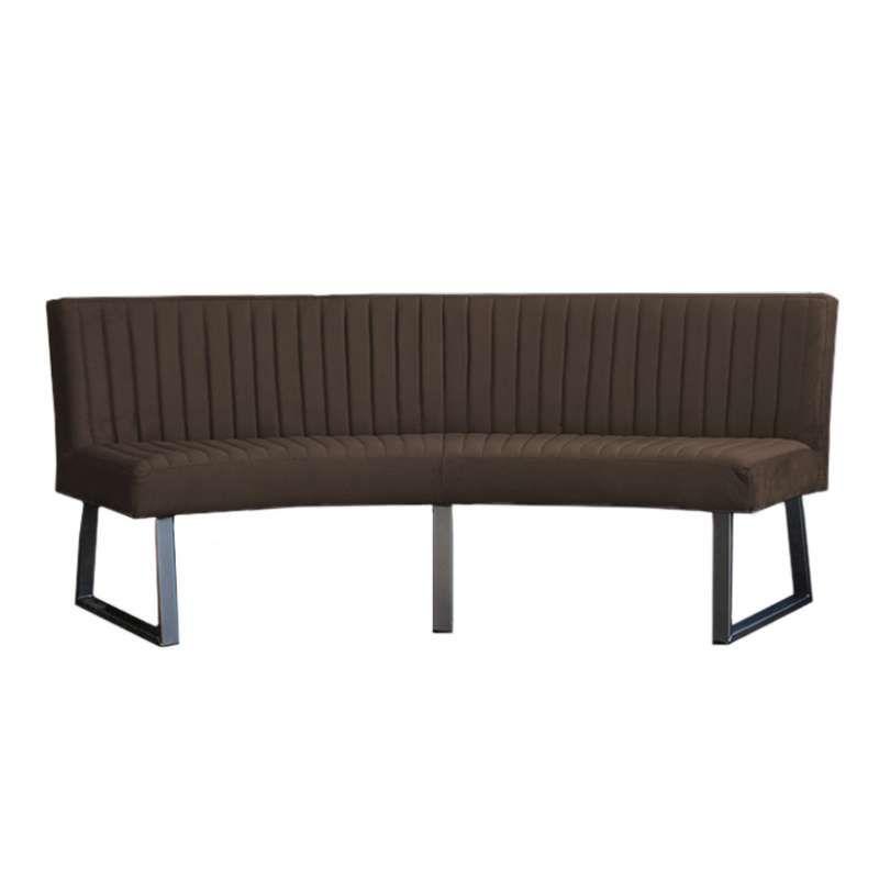 Eetkamerbank - Hengelo - stof Element antraciet 02 - geschikt voor ovale tafel 200 cm