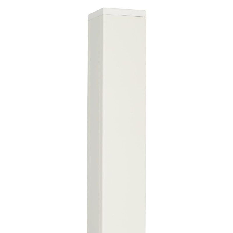 Tuinpaal aluminium wit met cypresse kern (6,8 x 6,8 x 186 cm)