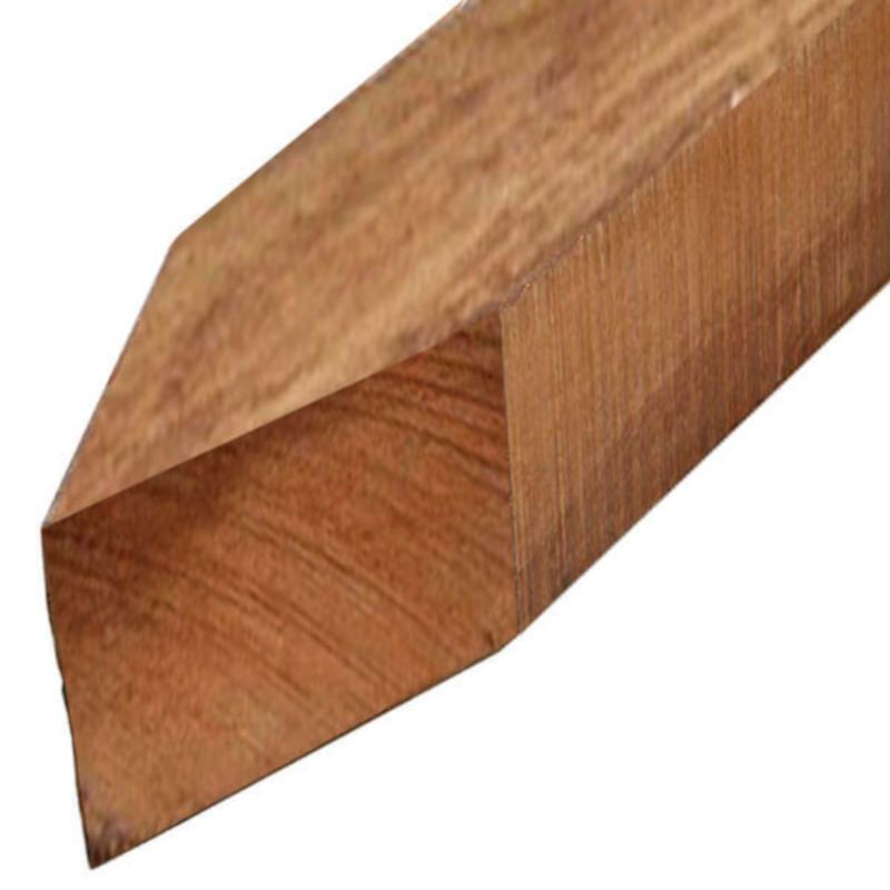 Paal hardhout Azobe 7 x 7 cm gepunt gezaagd