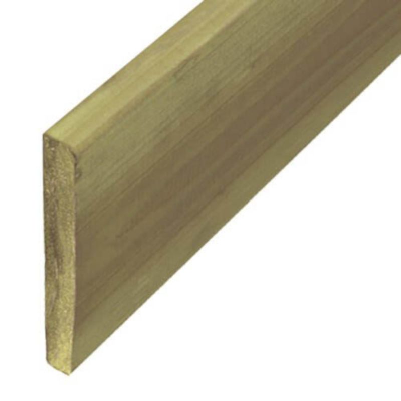 Schuttingplank vuren 1,8 x 14,5 cm groen geimpregneerd geschaafd