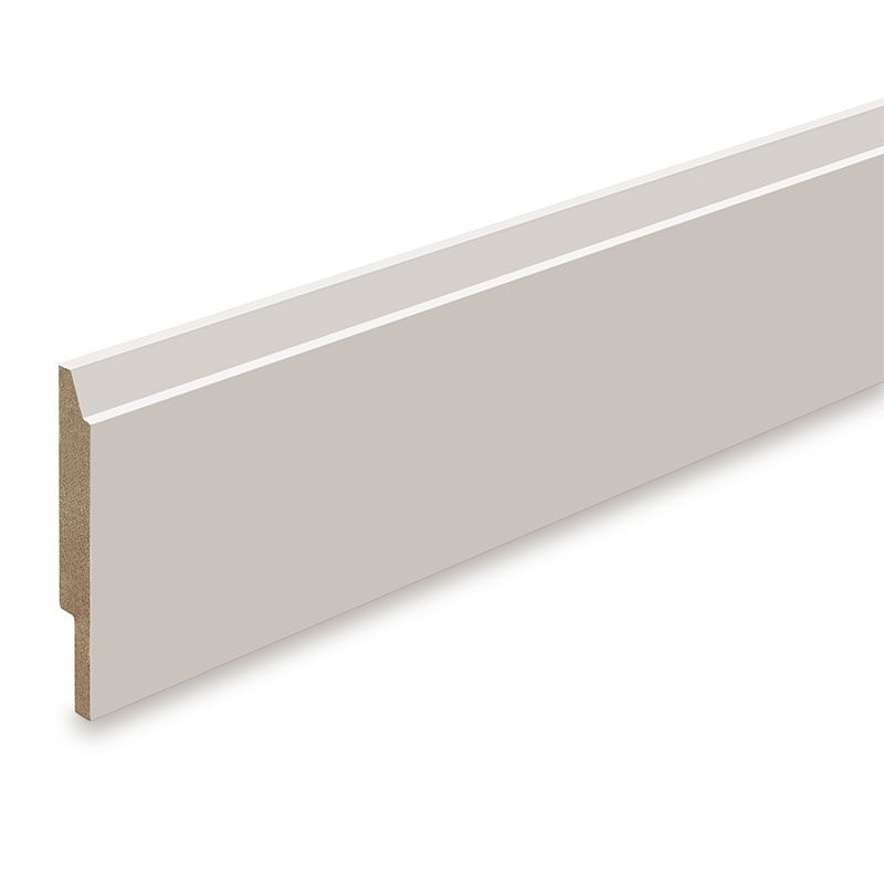Plint Facet - Wit 248,6 x 12 x 1,6 cm (5 lengtes)