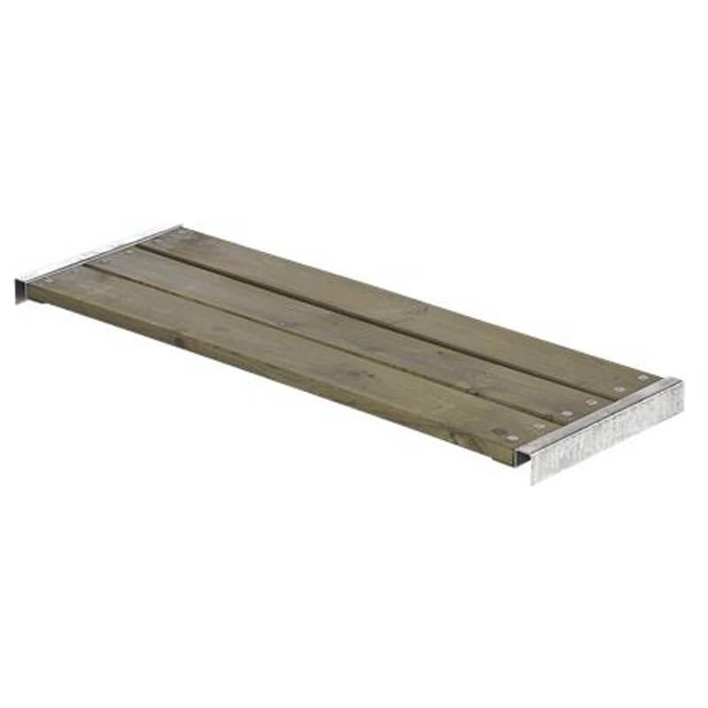 Houten bank vuren geimpregneerd - Cubic & Pipe 120 cm grijsbruin