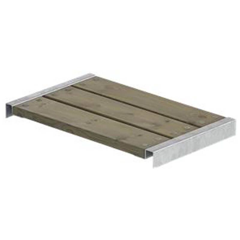 Houten bank vuren geimpregneerd - Cubic & Pipe 60 cm grijsbruin
