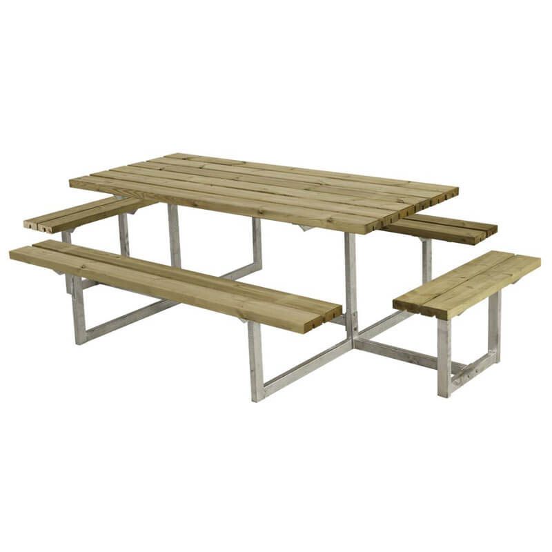 Picknicktafel vuren geimpregneerd - Basic - 4 banken - 160 x 260 x 73 cm
