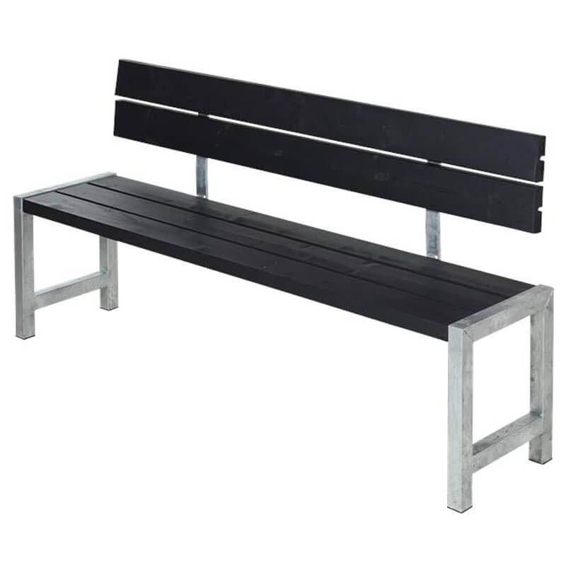 Planken bank vuren geimpregneerd - Plankesaet zwart 38 x 176 x 81 cm