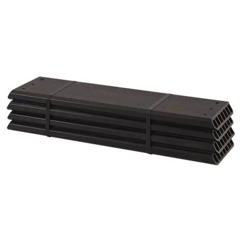 Planken kunststof - Pipe voor bank 60 cm 4 stuks leigrijs